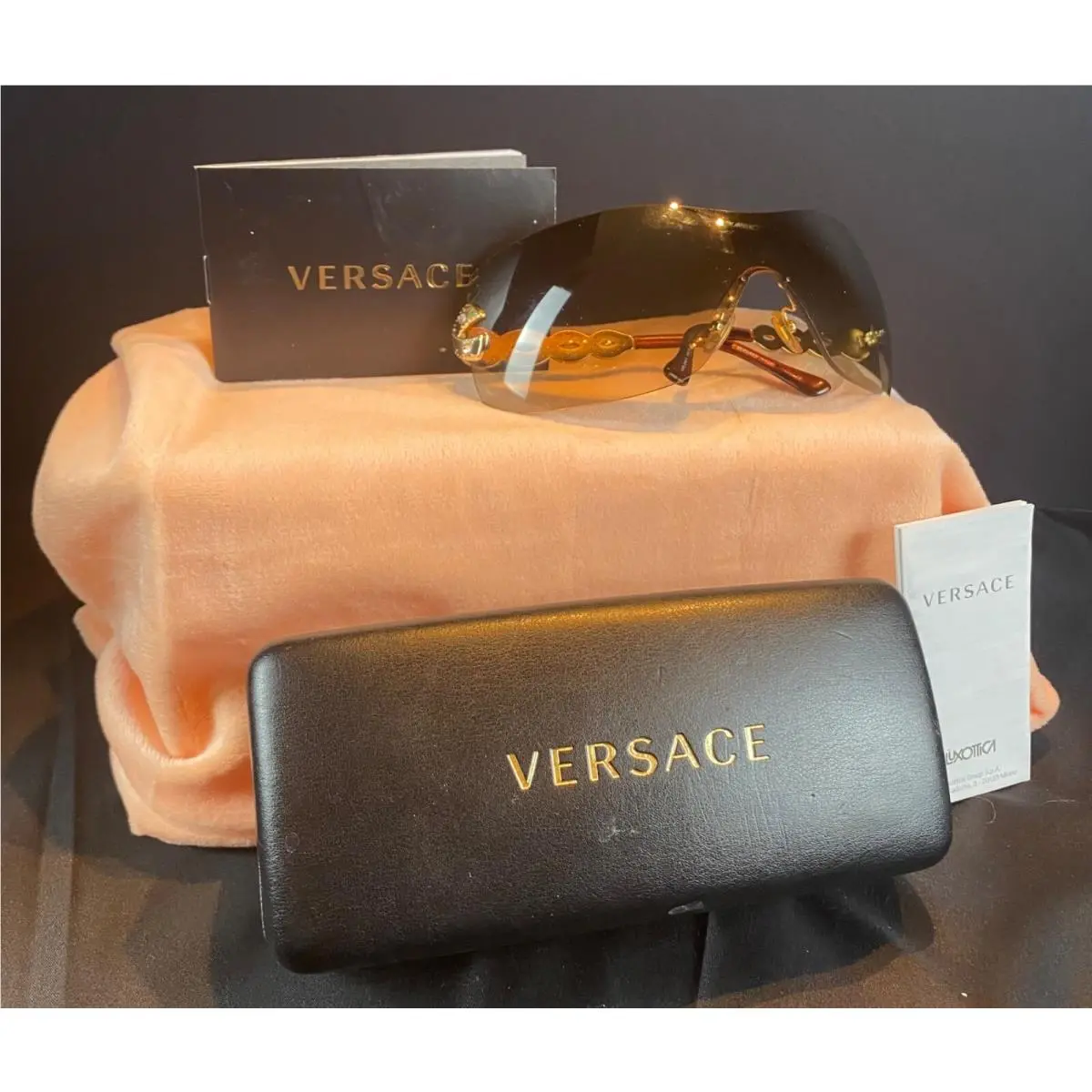 Versace Sunglasses with Carrier Box and Paperwork