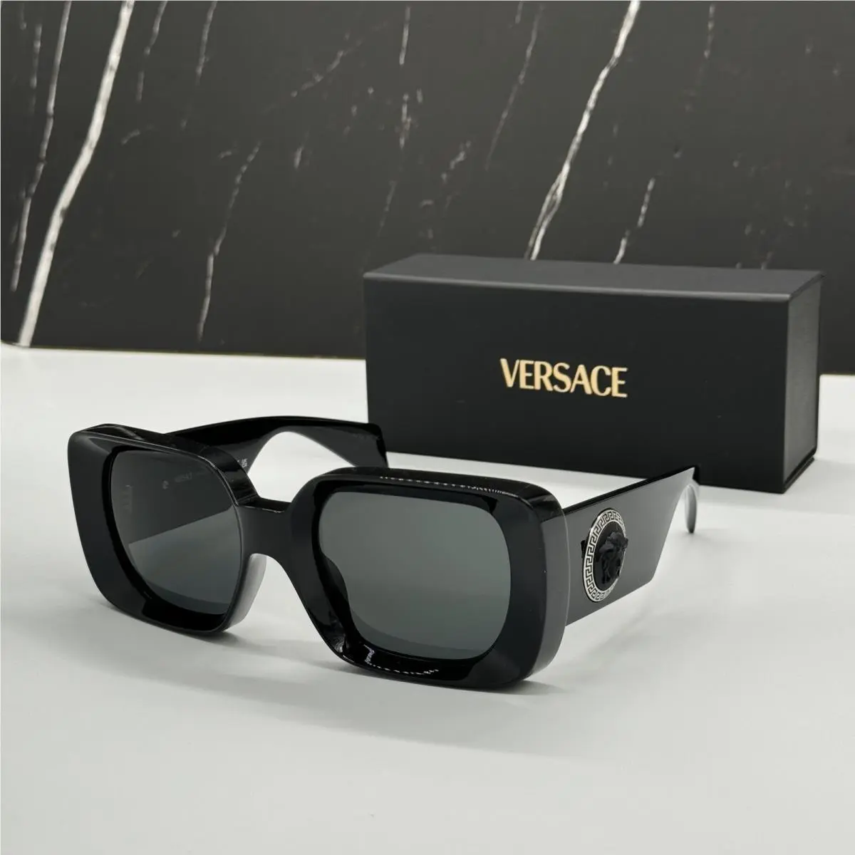 VE4473U GB1/87 Black Square Women Sunglasses Versace Mod 4473-U GB187