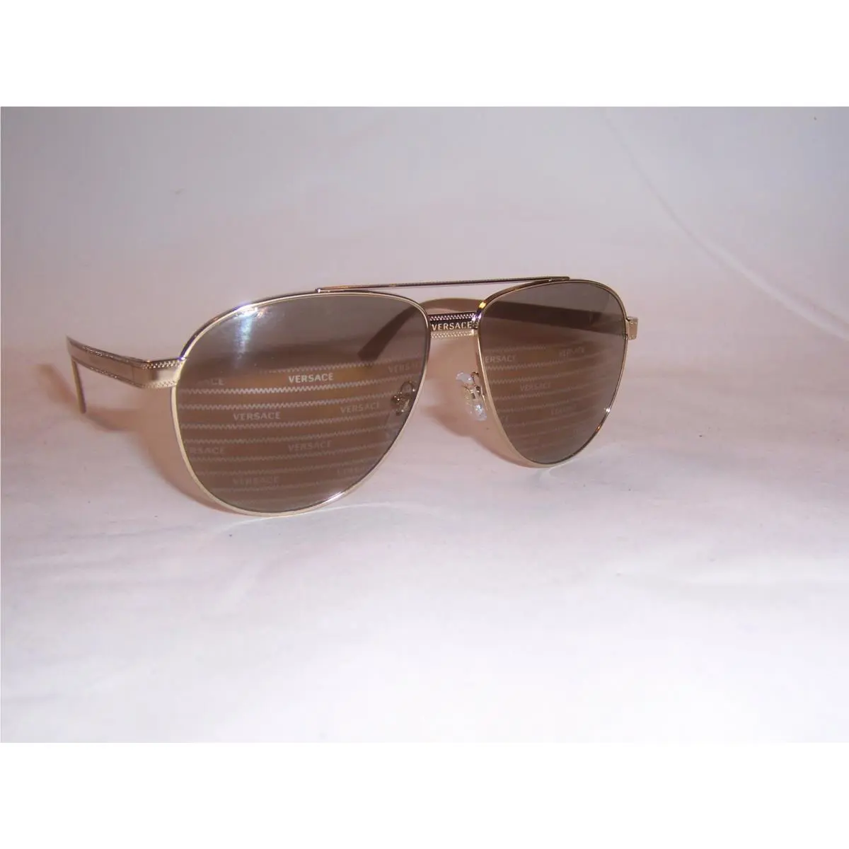 Versace Sunglasses VE 2209 1252V3 Pale Gold/brown Tampo Versace
