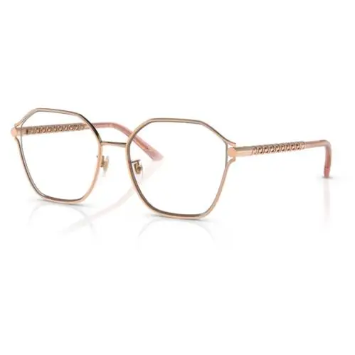 Versace 0VE1299D 1412 Rose Gold Soft Square Semi-rim Square Women`s Eyeglasses