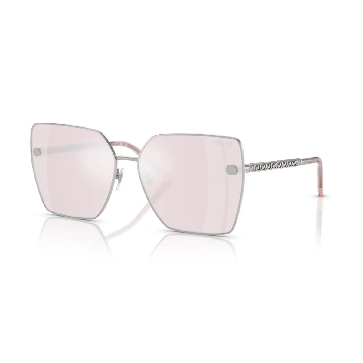VE 2270D Silver/silver Pink Mirrored 1000/7V Sunglasses by Versace