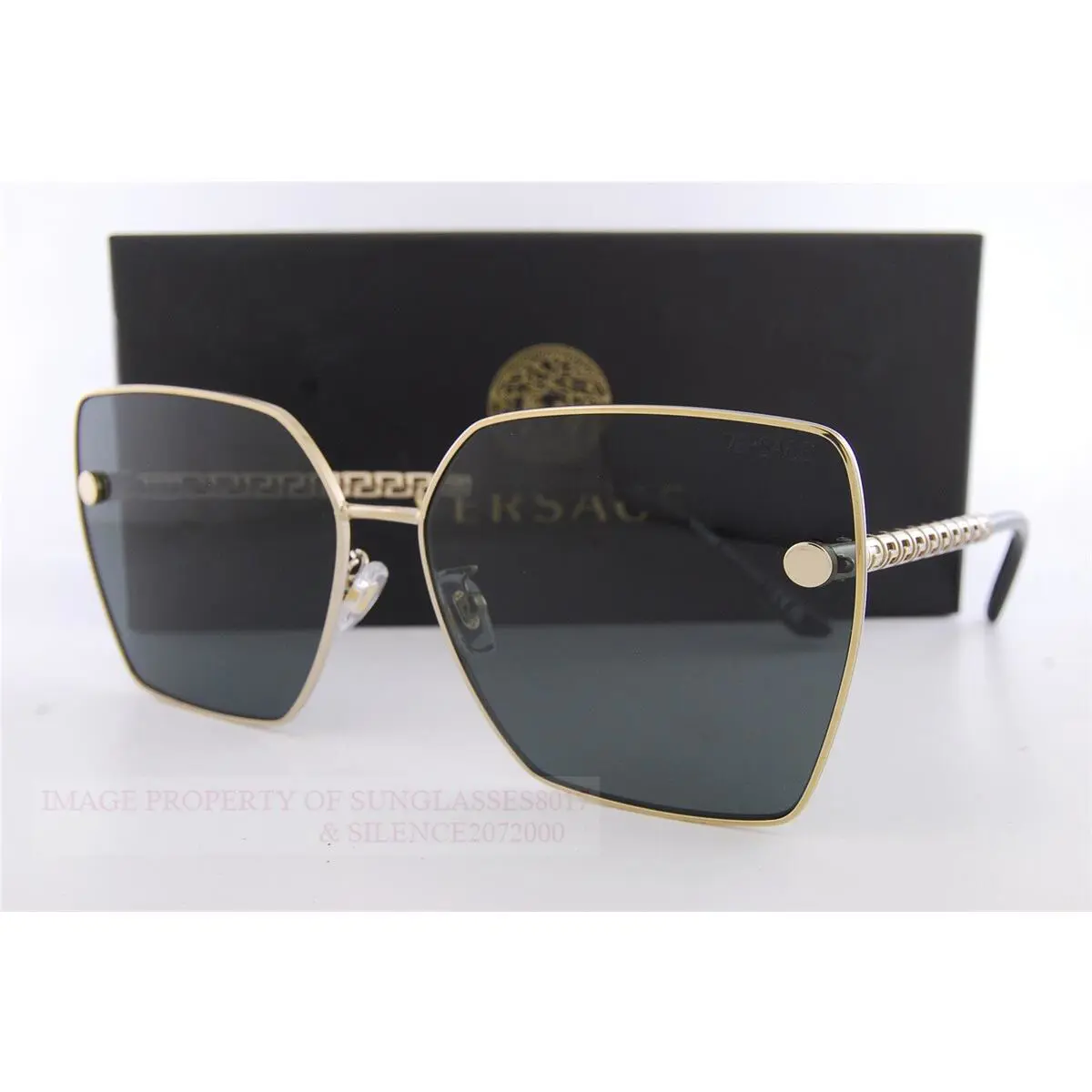 Versace Sunglasses VE 2270D 1252/87 Gold/dark Grey For Women