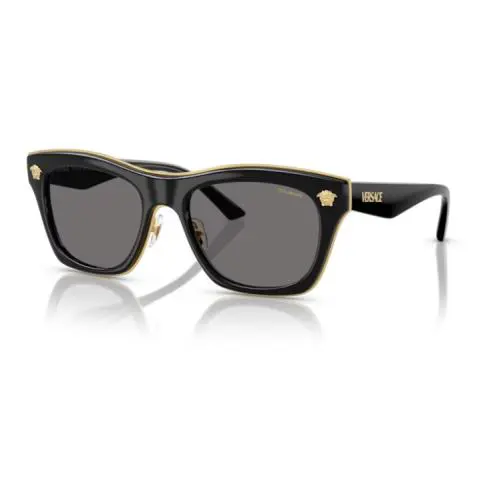 Versace 0VE2272 GB1/81 Black/dark Grey Polar Rectangle Men`s Sunglasses