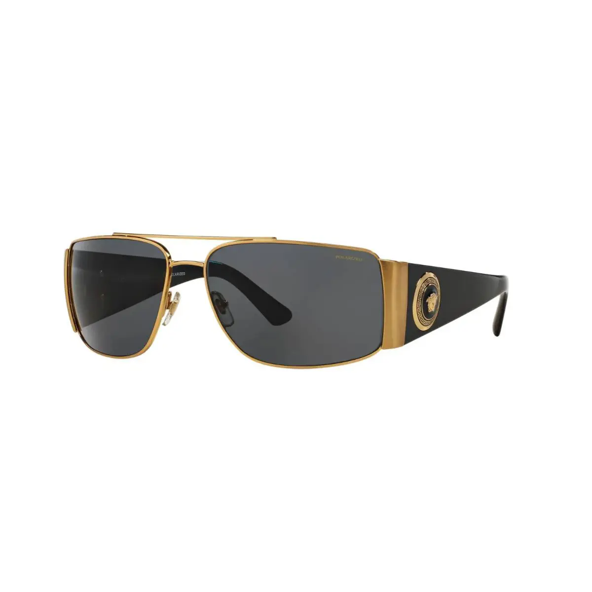 Versace Sunglasses VE2163 1002/81 Gold Dark Grey Polarized Lens