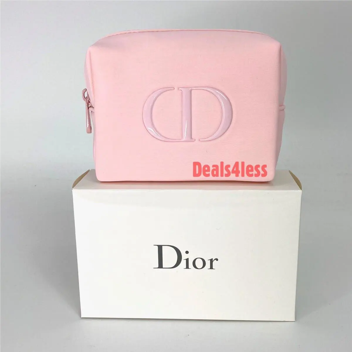 Dior Pouch Bag CD Logo Zip Makeup Toiletry Cosmetic Case Dopp Kit Organizer