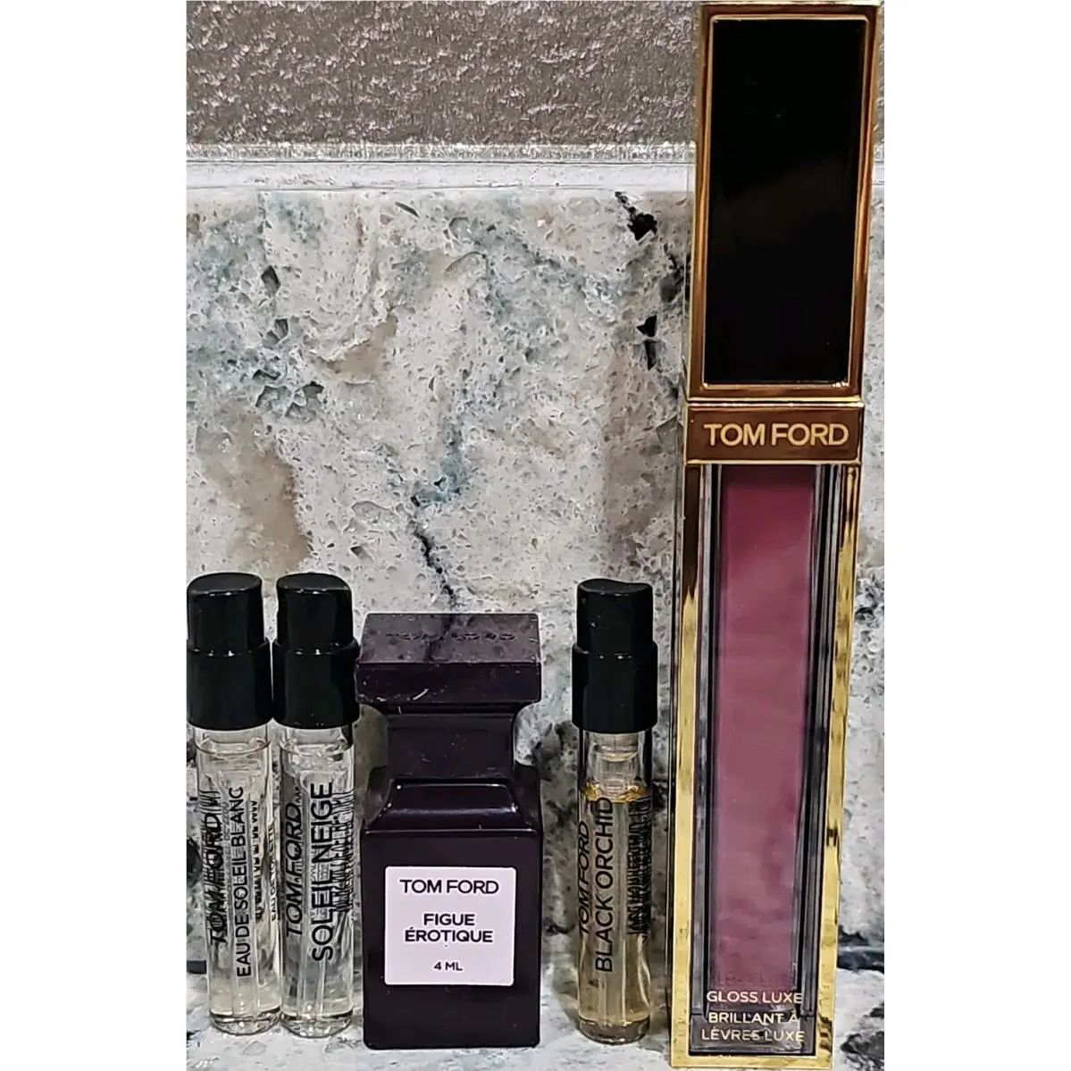 Tom Ford Figue Erotique Fig Mini .14oz Cassablanca Lip Gloss Soleil Neige Blanc