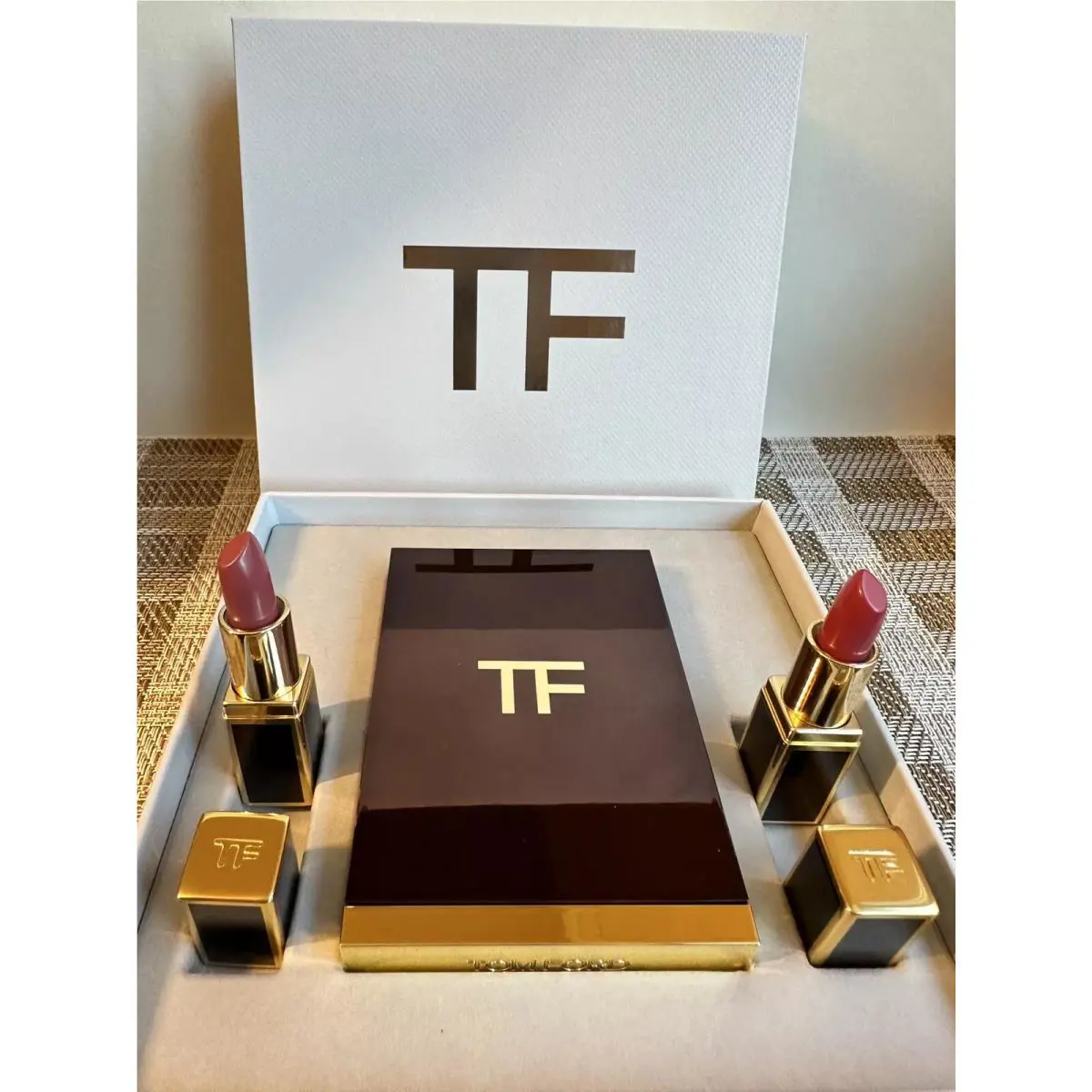 Tom Ford 3PC Gift Set Eye Quad Lip Color Mini Deluxe Runway Set de Maquillaje