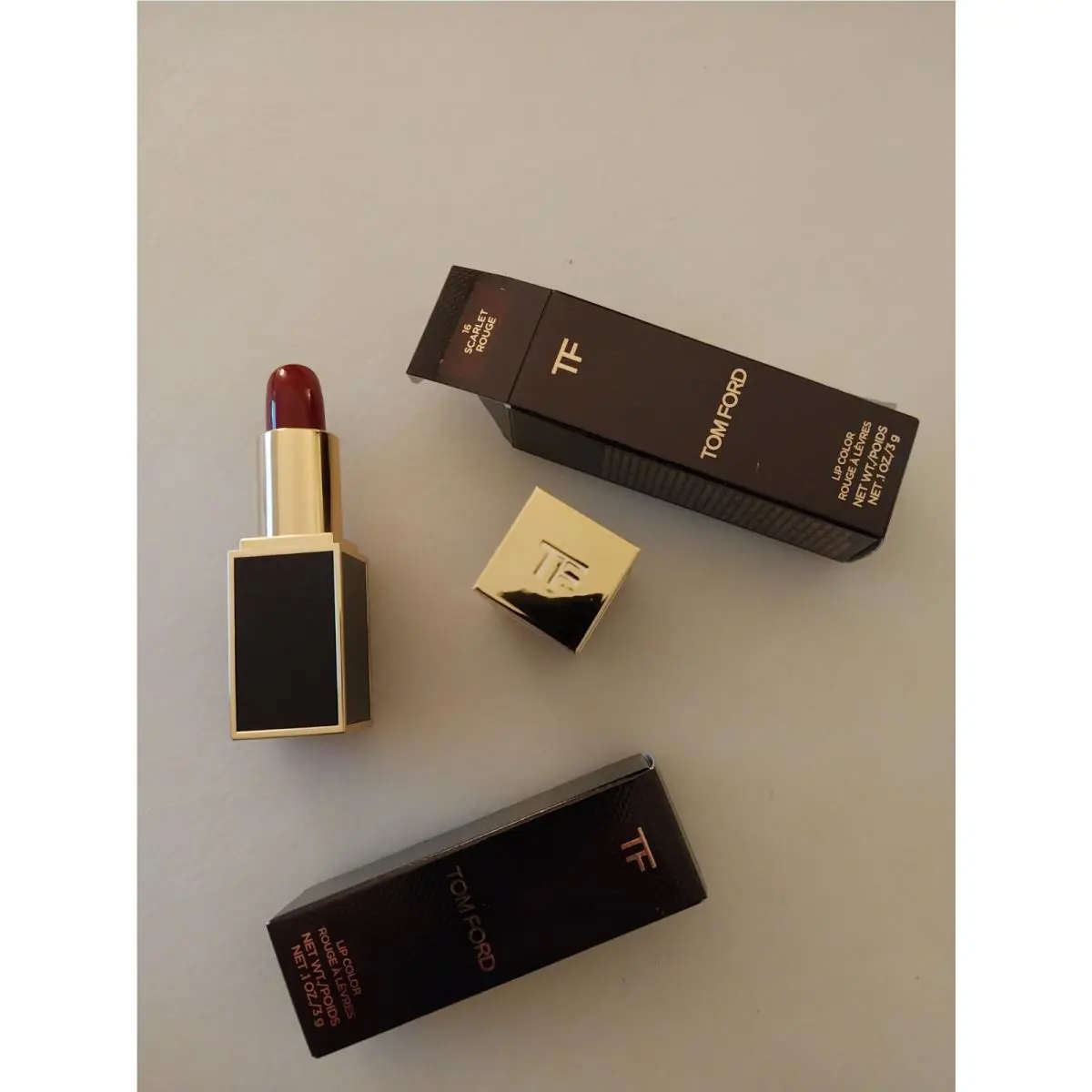 2 Tom Ford 16 Scarlet Rouge 0.1oz Lipsticks - es