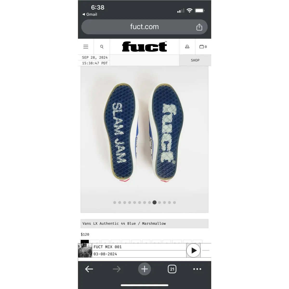 Vans shoes - VANS Authentic LX - Authentic - VN0007QZT5O1 - Blue / Marshmellow White 16