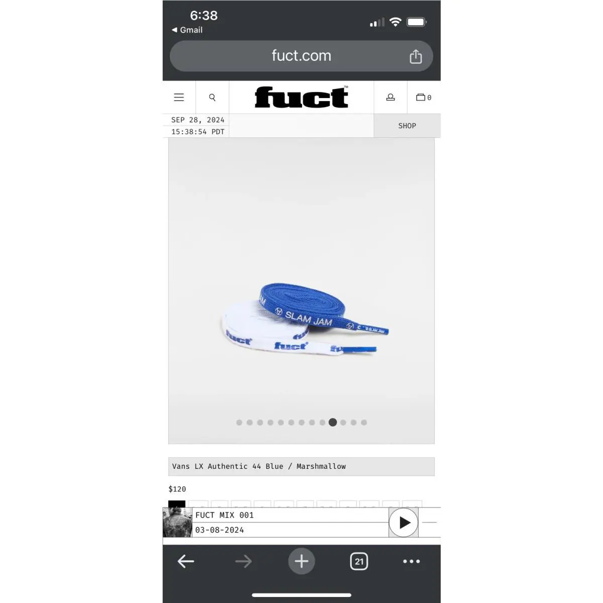 Vans shoes - VANS Authentic LX - Authentic - VN0007QZT5O1 - Blue / Marshmellow White 22