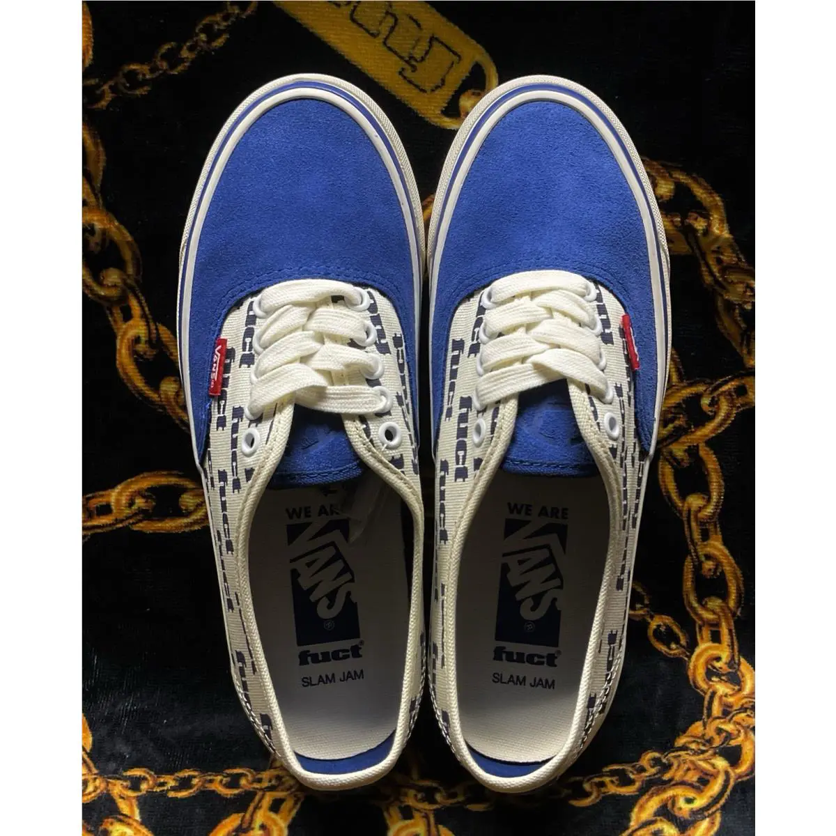 Vans shoes - VANS Authentic LX - Authentic - VN0007QZT5O1 - Blue / Marshmellow White 5