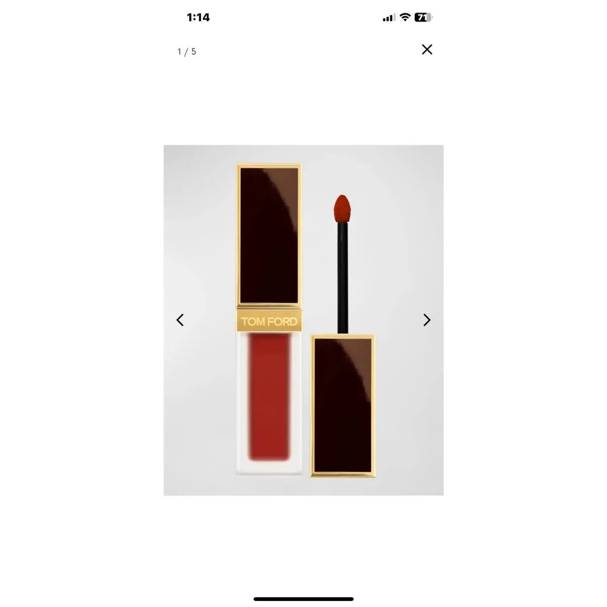 Tom Ford Liquid Lip Luxe Matte 123 Devoted Lip Color Full Size