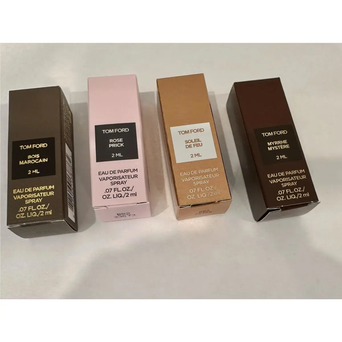 Tom Ford Bois Marocain +rose Prick+soleil De Feu+myrrhe Mystere Total2ml 4