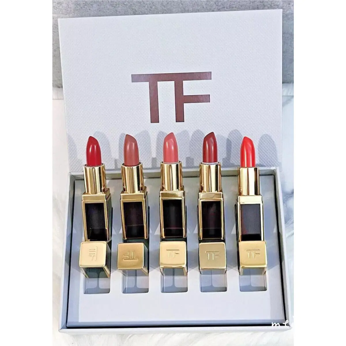 Tom Ford Mini Deluxe Lip Set Each .03 Oz/1g Color 16/100/01/80/15