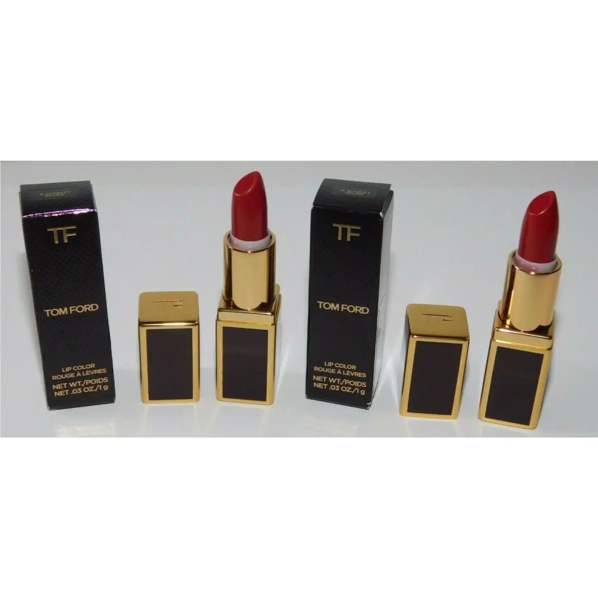 Tom Ford Lip Color 16 Scarlet Rouge .03 oz 1 g X 2