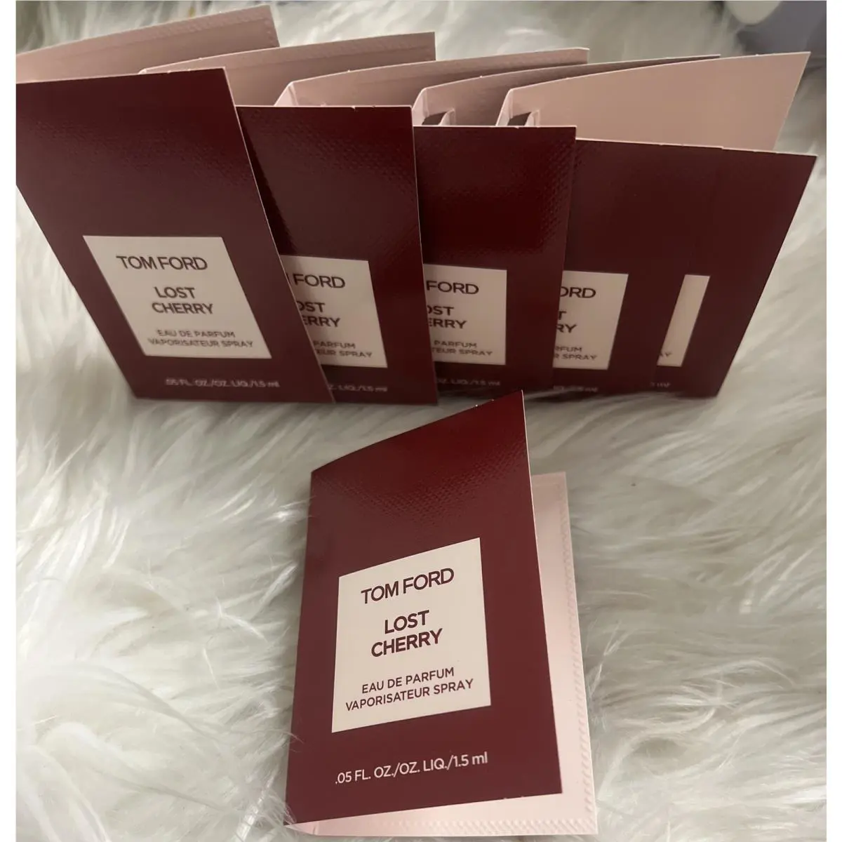 6x Tom Ford Lost Cherry Eau de Parfum Edp Sample Spray .05oz/1.5mL Vial On Card