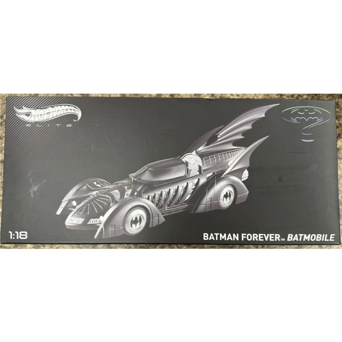 1/18 Batman Forever Batmobile Elite Edition 1995 Black Diecast Hot Wheels BCJ98
