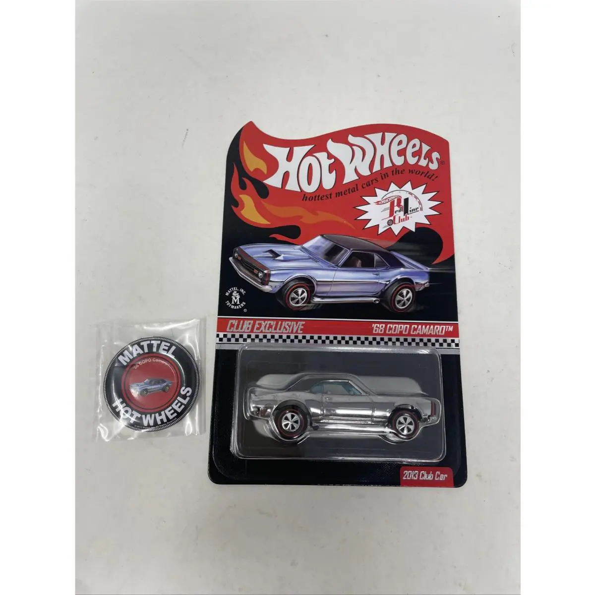 Hot Wheels 2013 Rlc Membership Car `68 Copo Camaro Chrome 2505/3000 Chevy Hwc