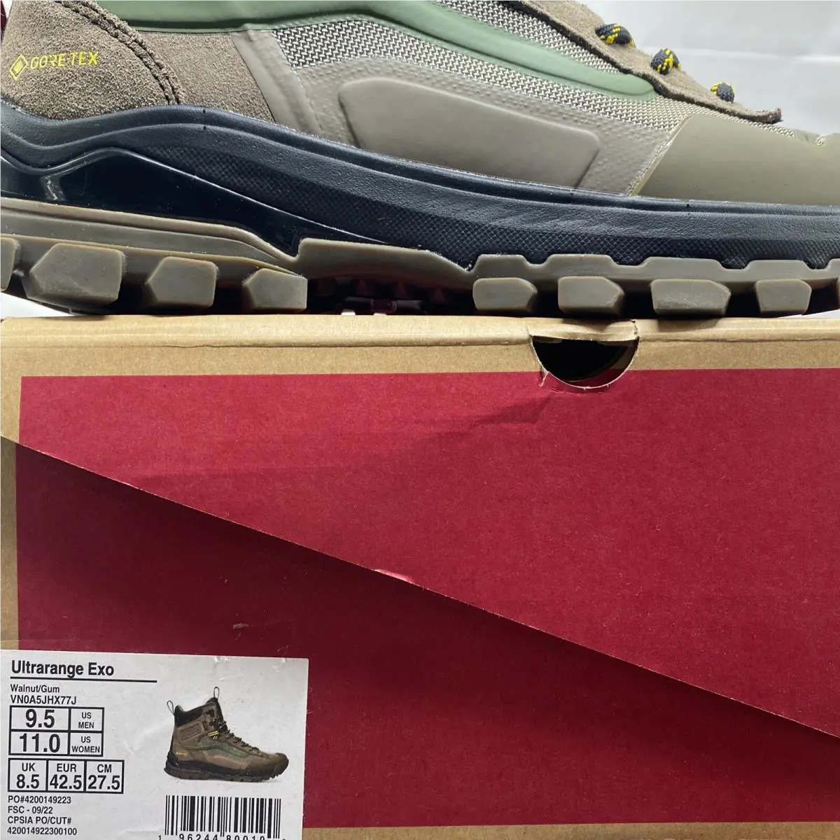 Vans shoes - VANS Ultrarange Exo Hi MTE Gore Tex - VN0A5JHX77J - Green / Black / Yellow (UPC: 0196244800190) 8
