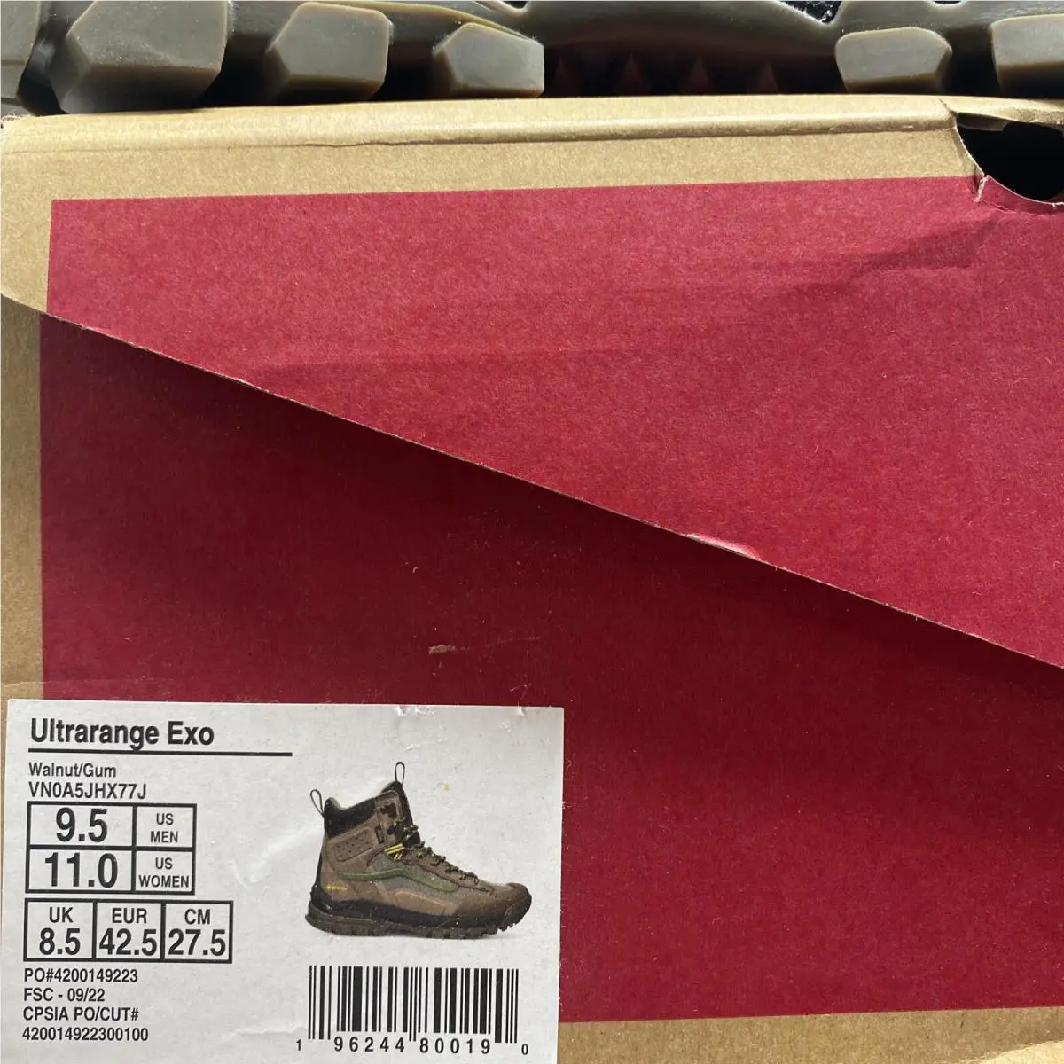 Vans shoes - VANS Ultrarange Exo Hi MTE Gore Tex - VN0A5JHX77J - Green / Black / Yellow (UPC: 0196244800190) 9