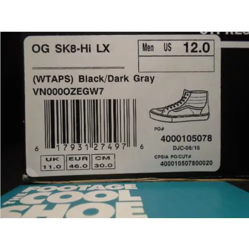 Vans shoes - Vans OG Sk8-Hi LX - VN000OZEGW7 - Black 6
