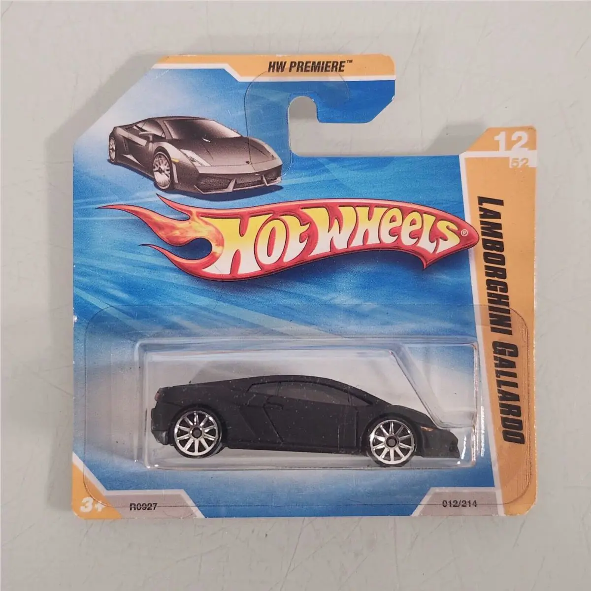 Hot Wheels 2010 HW Premiere Rare 10 Spoke Lamborghini Gallardo Black Short Card