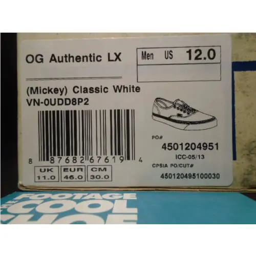 Vans shoes - Vans OG Authentic LX - Authentic - VN-0UDD8P2 - White 8