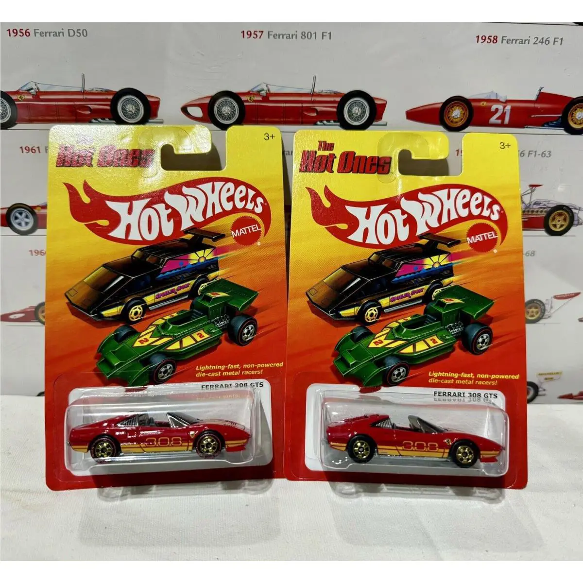 Hotwheels Ferrari 308 Gts Red Regular Hot Ones Chase Variation Htf 1/64