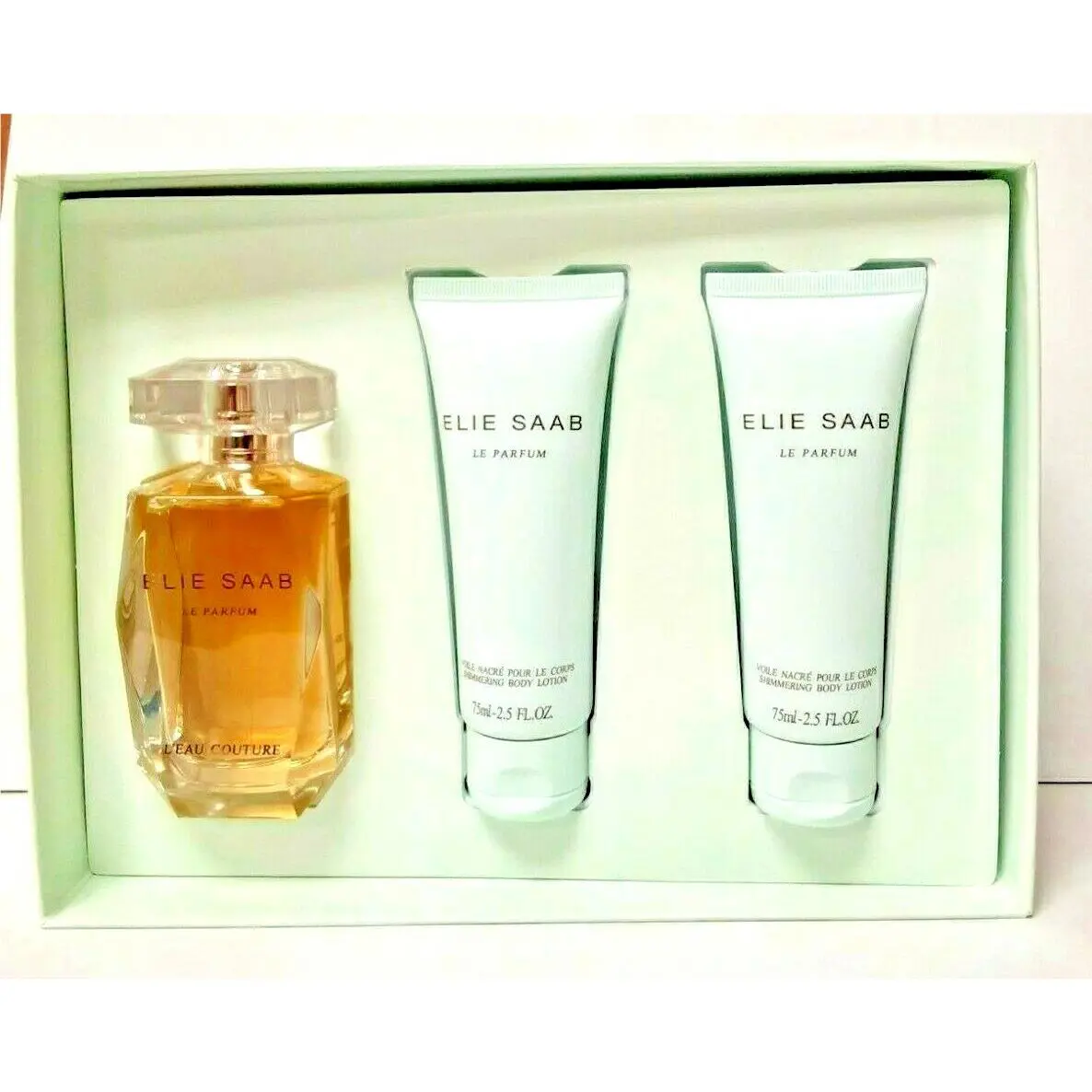 L`eau Couture Women Set 3 Oz.edt Spr 2 x 2.5 oz Shimmering Body Lotion by Elie Saab