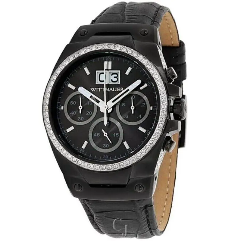 Men S Chronograph Black Dial Watch WN1012 by Wittnauer