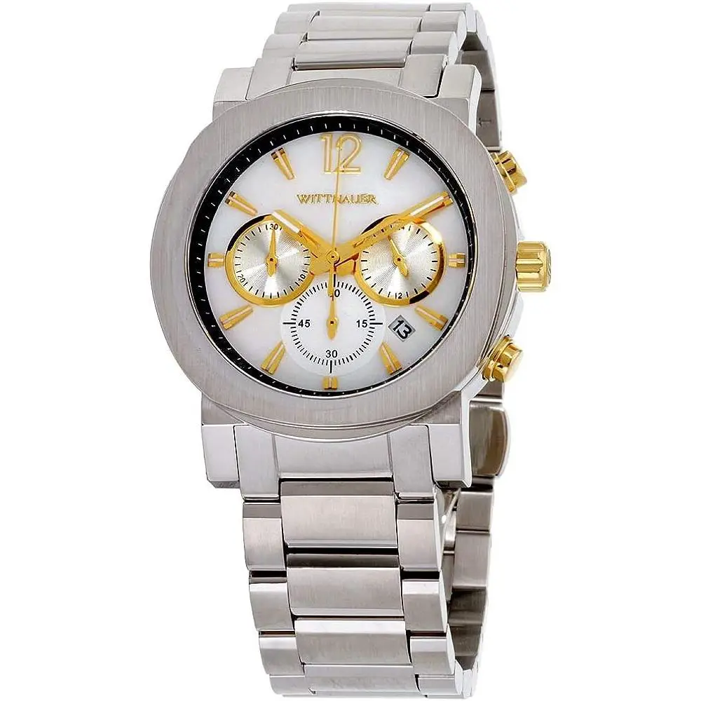 Silver Tone Black and Gold Accented Watch WN3053 by Wittnauer