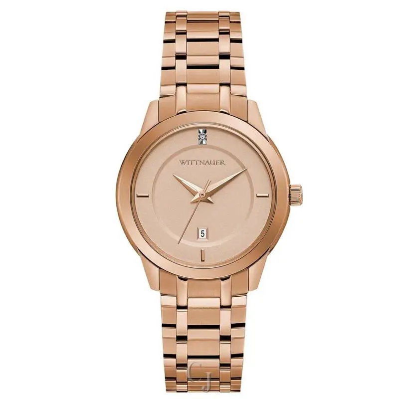 Wittnauer Women S Continental Rose-gold Dial Watch WN4104 - Dial: Rose Gold, Band: Rose Gold, Bezel: Rose Gold