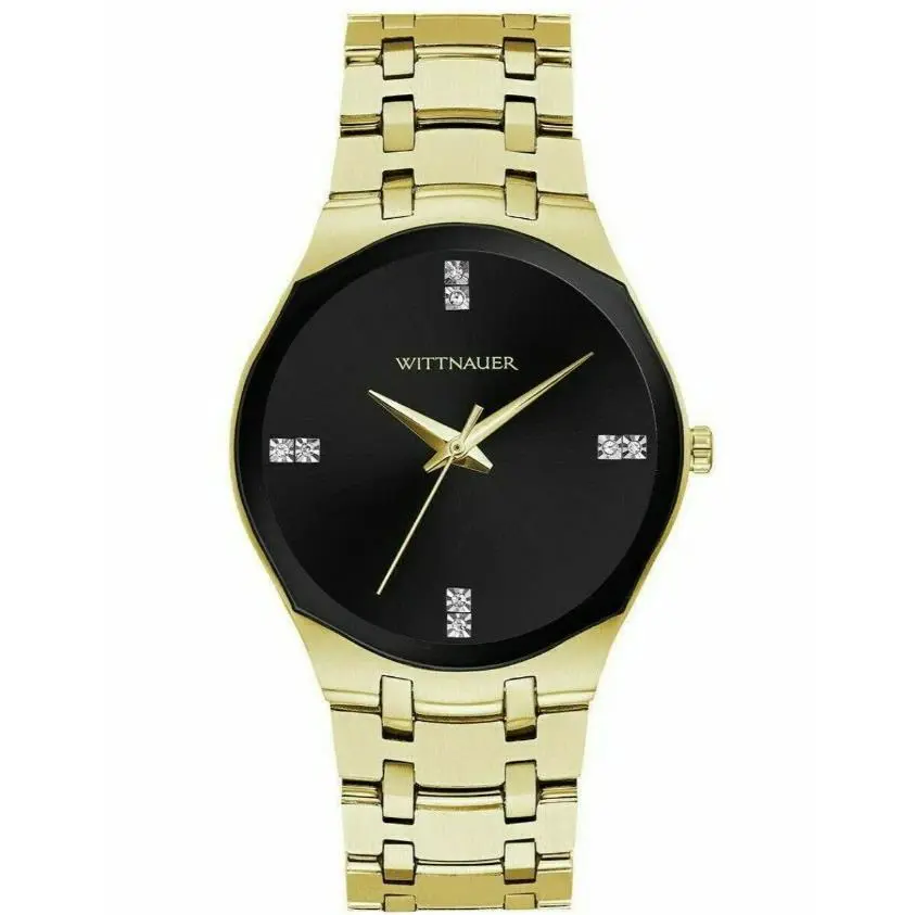 Wittnauer Non-working Photo Sample Women`s Quartz Diamond Accent Sapphire Crystal Watch