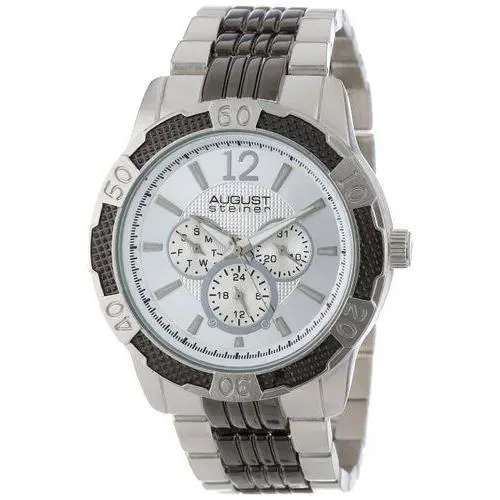 Men`s  AS8058SS Sport Quartz Multifunction Bracelet Watch by August Steiner