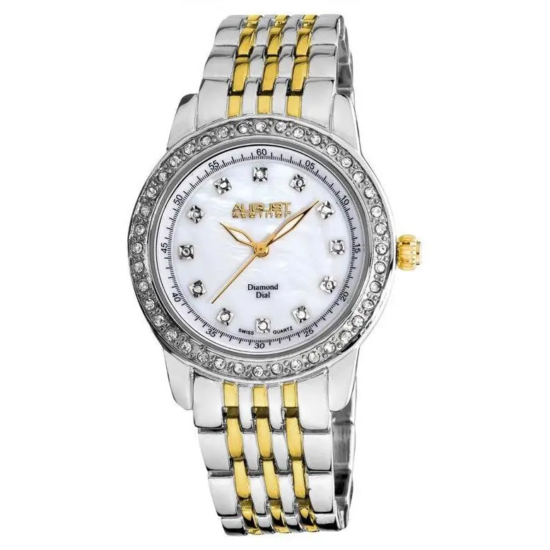 AS8045TTG Diamond Crystal Swiss Two Tone Womens Watch by August Steiner