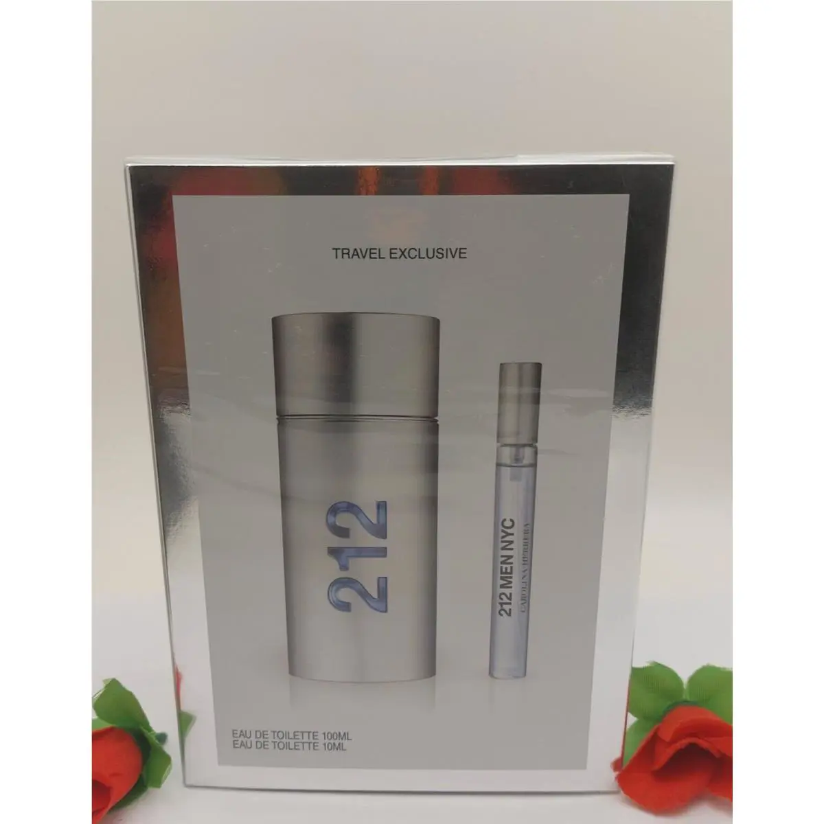 212 by Carolina Herrera 3.4 oz Edt Spray For Men Travel Set