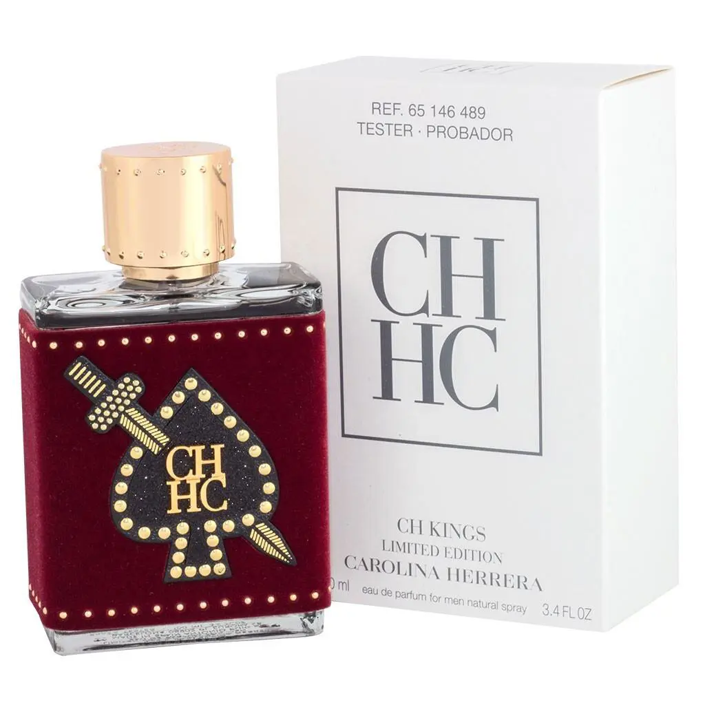 Tester Men Carolina Herrera CH Men Kings Edp 100ml 3.4oz / / Rare