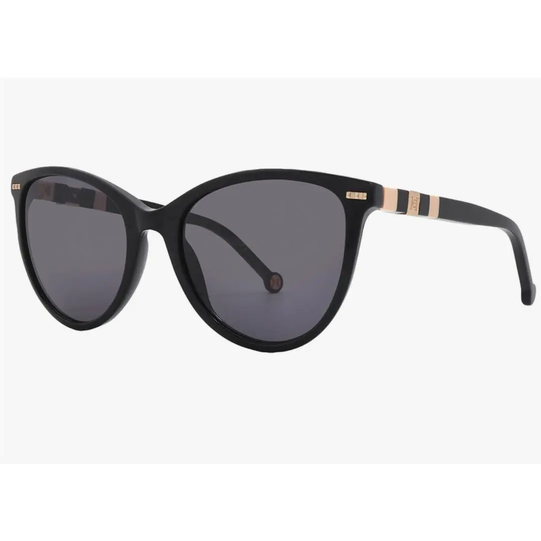 Carolina Herrera Her 0107/S Okdx Black Grey 57-20-145 Sunglasses Women