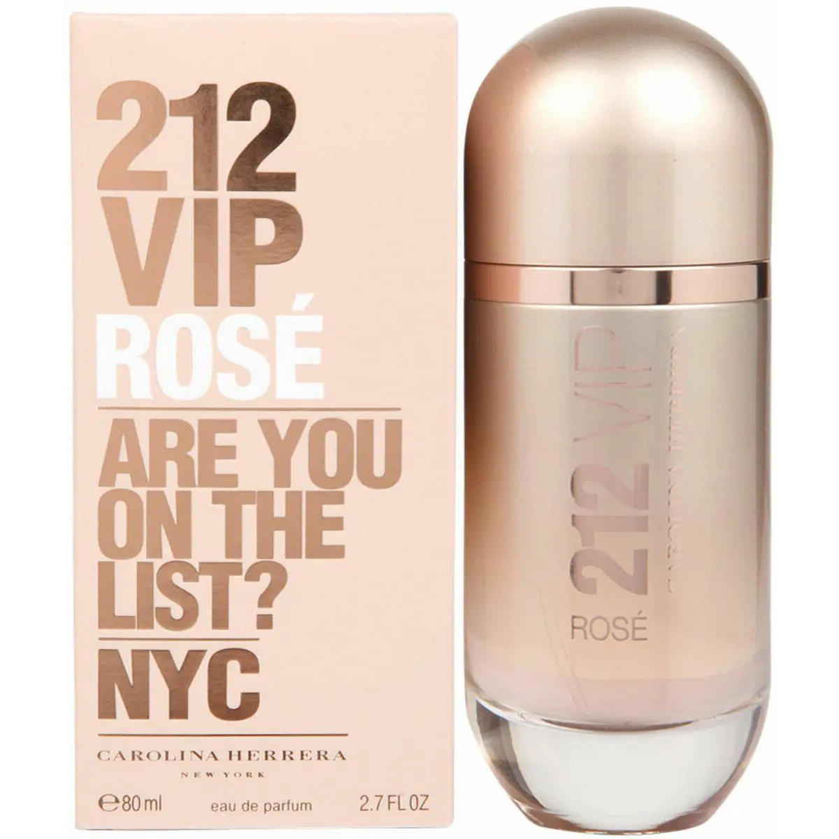 212 Vip Rose by Carolina Herrera Eau de Parfum 2.7 oz 80 ml Spray For Women