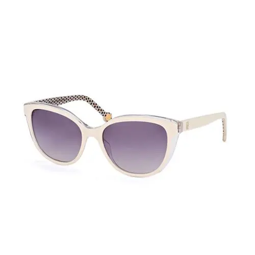 Carolina Herrera Sunglasses She 694 0AR7 Ivory Shiny Crystal 54MM - Ivory