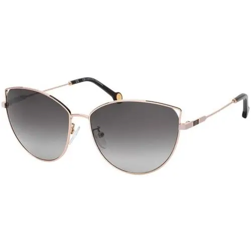 Carolina Herrera She 140 08FE Gold-grey Sunglasses 59mm / /
