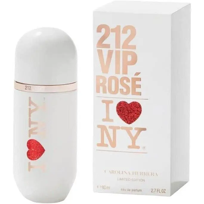 Carolina Herrera 212 Vip Rose I Love NY 2.7 Oz. 80ml Eau de Parfum Limited Edition Women
