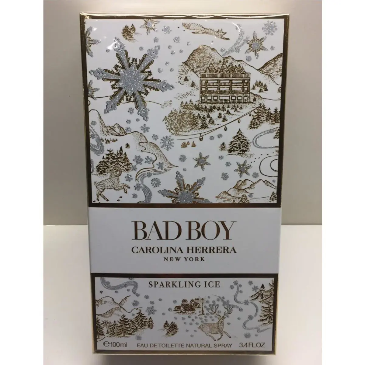 Carolina Herrera Bad Boy Sparkling Ice Eau De Toilette Edt Cologne 3.4oz