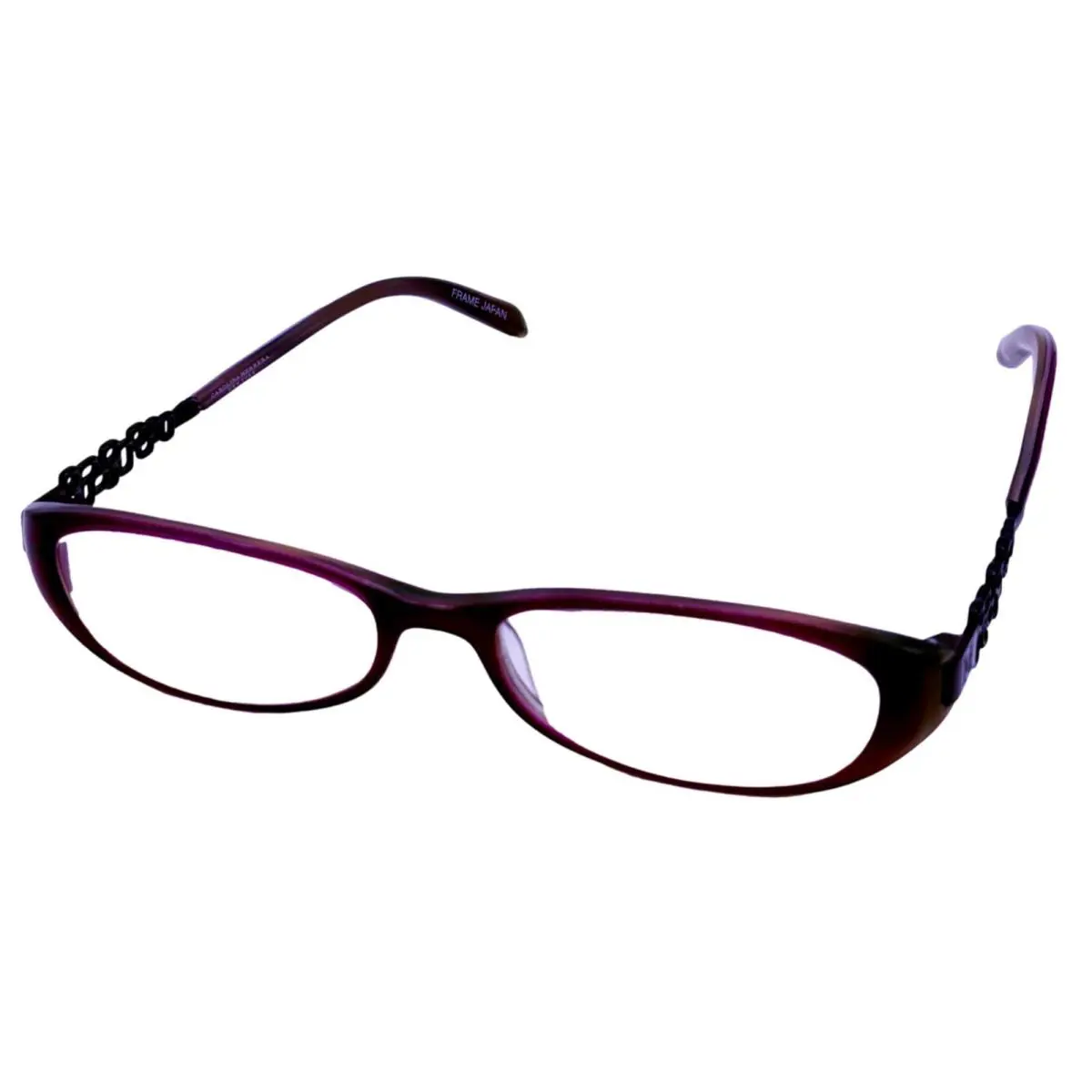 Carolina Herrera Violet Horn Rectangle Plastic Reading Glass H308. 52mm. 2.5X