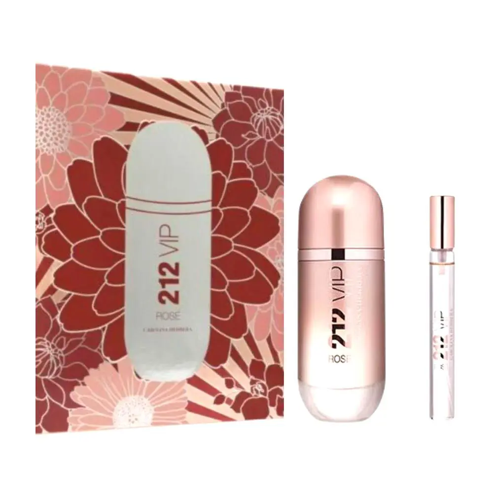 Carolina Herrera 212 Vip Rose Women`s 2pc Gift Set 2.7 oz Edp + .34oz Mini