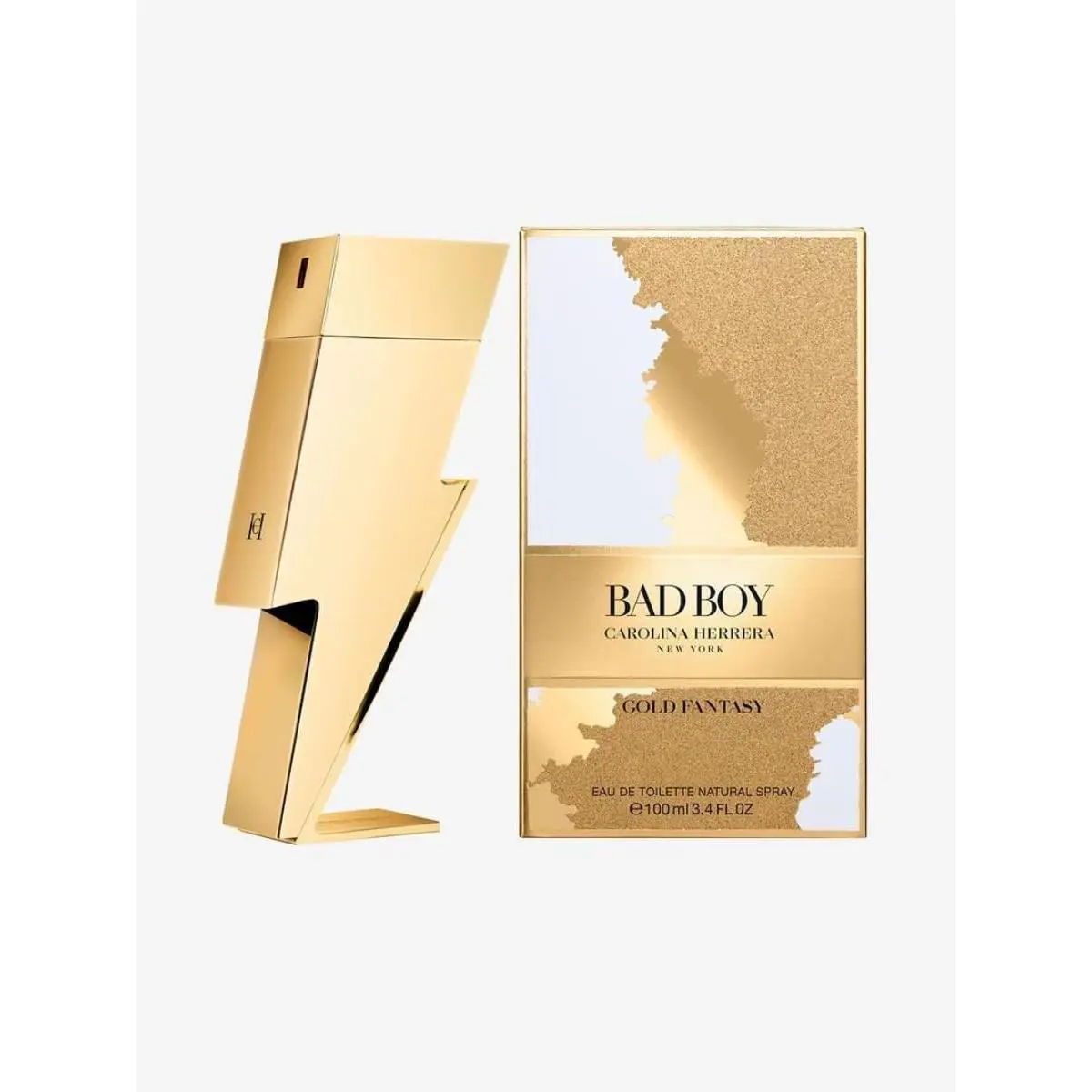 Men Bad Boy Gold Fantasy by Carolina Herrera 3.4 oz Edt Spray