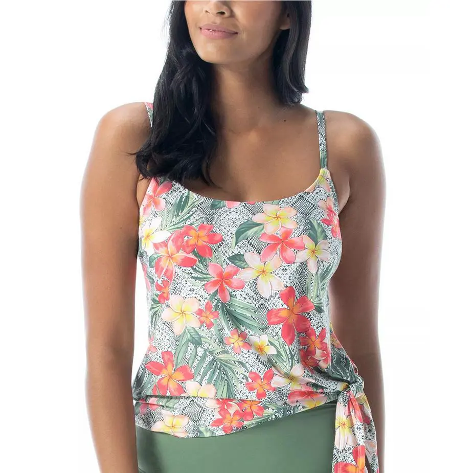 Coco Reef Stella Tie Side Underwire Tankini Tank Top Monaco Size 34C