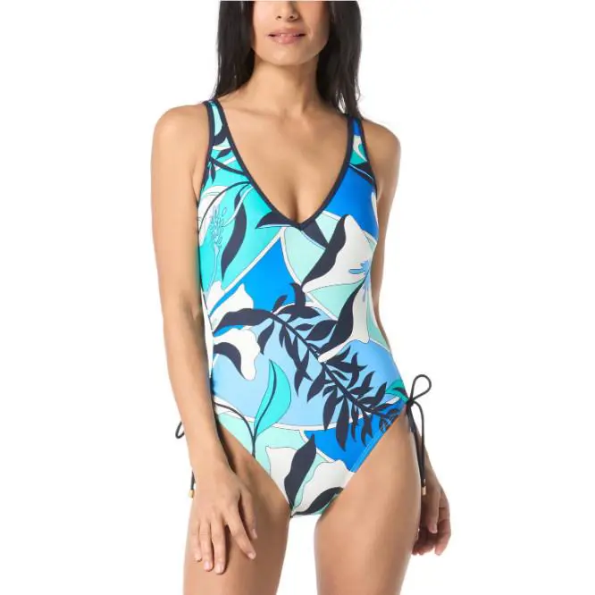Coco Reef Women`s Stellar Printed One-piece Swimsuit Size 12/36C