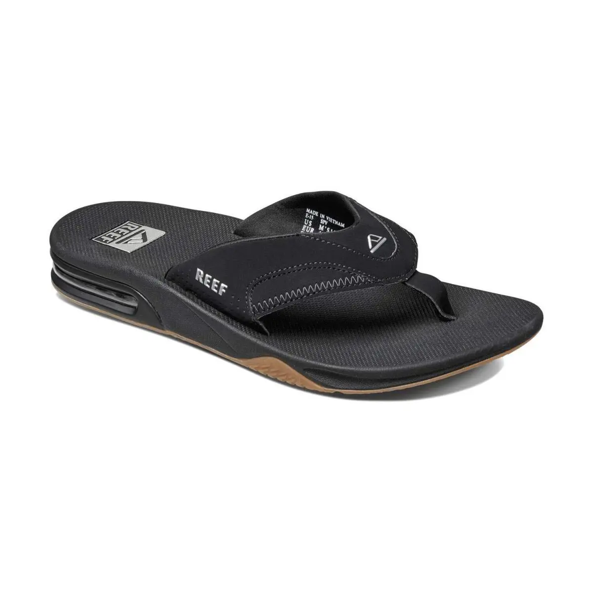 Men`s Sandals Fanning Black/silver 11 by Reef