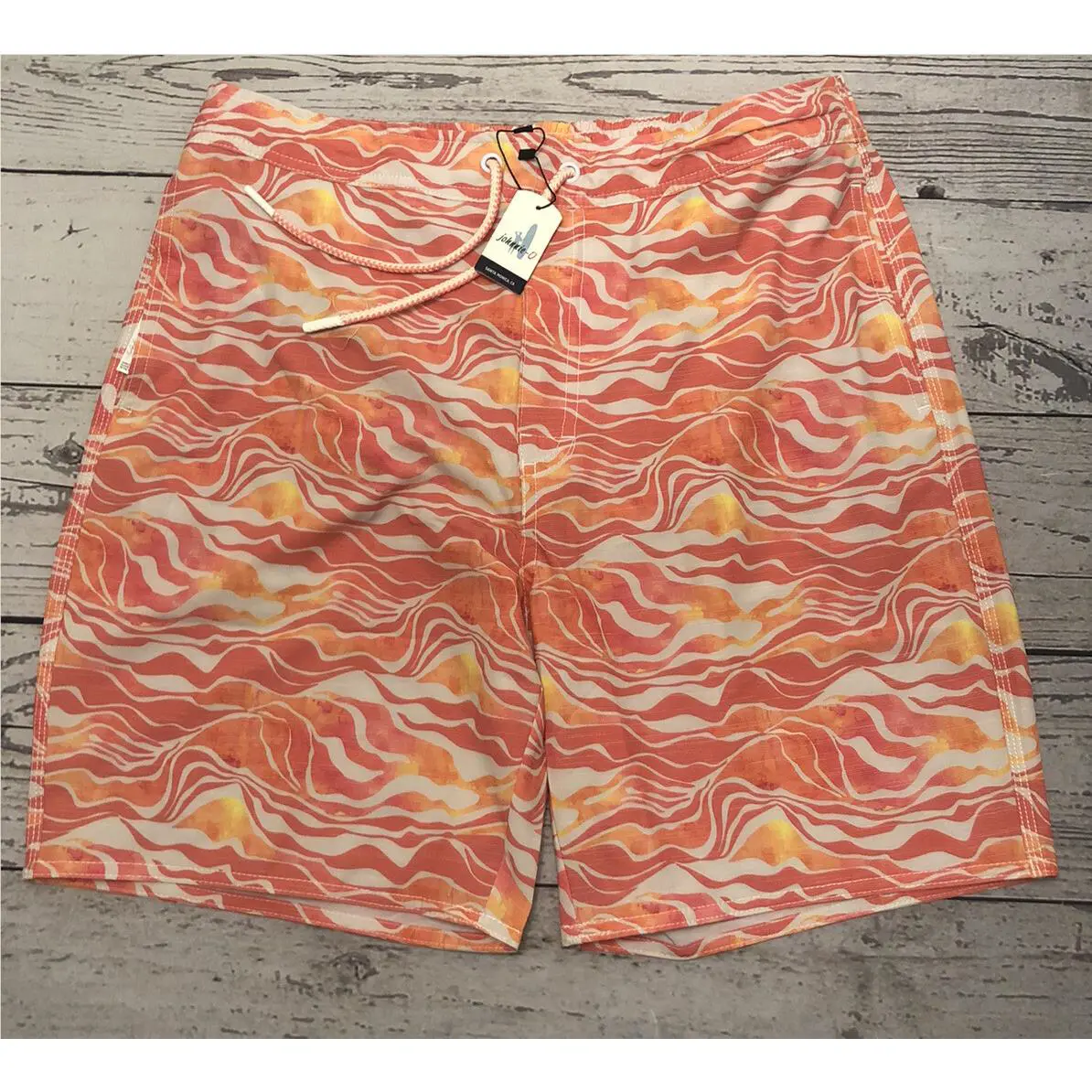 Johnie - O Men S Walpole Wave Prin Swim Trunks Coral Reef Size L Style JMSS2160